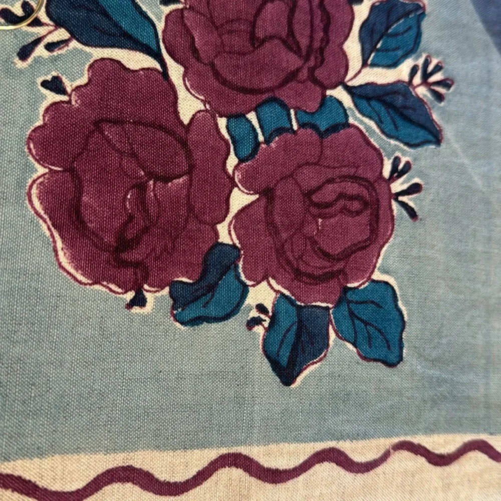 Rosy floral napkins pair of 2